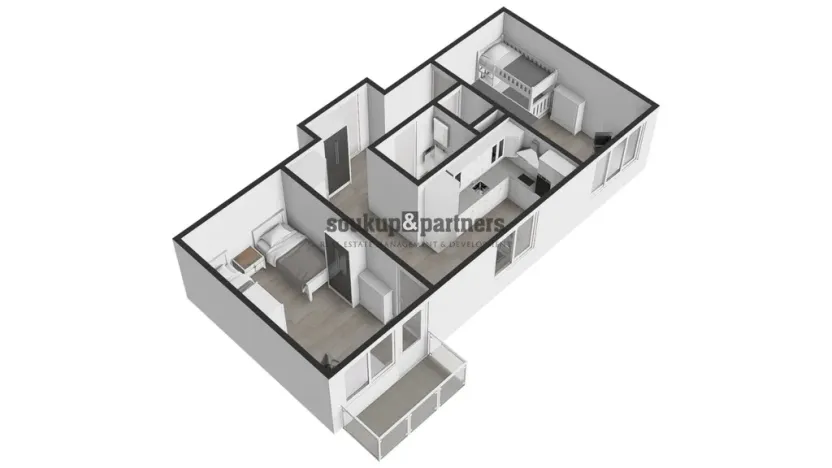 Prodej bytu 2+1, Praha - Smíchov, U Mrázovky, 49 m2