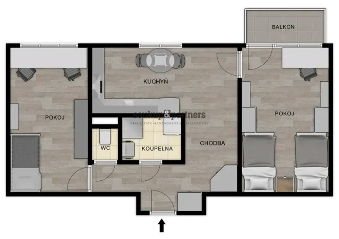 Prodej bytu 2+1, Praha - Smíchov, U Mrázovky, 52 m2