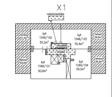 Prodej bytu 1+kk, Praha - Vysočany, Pod Harfou, 60 m2