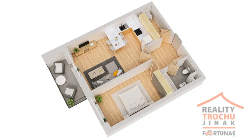 Prodej bytu 2+kk, Hradec Králové, Antonína Petrofa, 56 m2