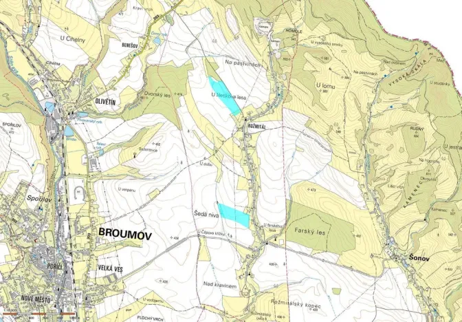 Prodej pole, Broumov - Rožmitál, 153142 m2