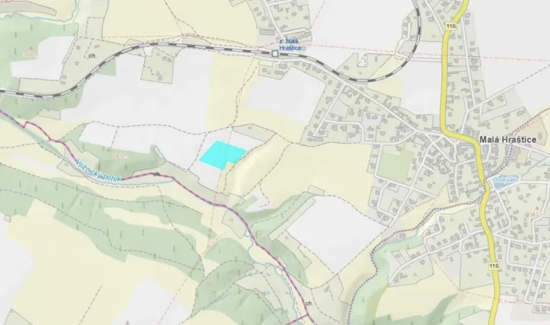 Prodej pole, Malá Hraštice, 13751 m2