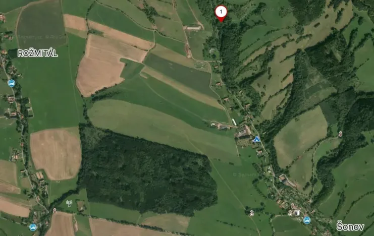 Prodej pole, Šonov, 723 m2