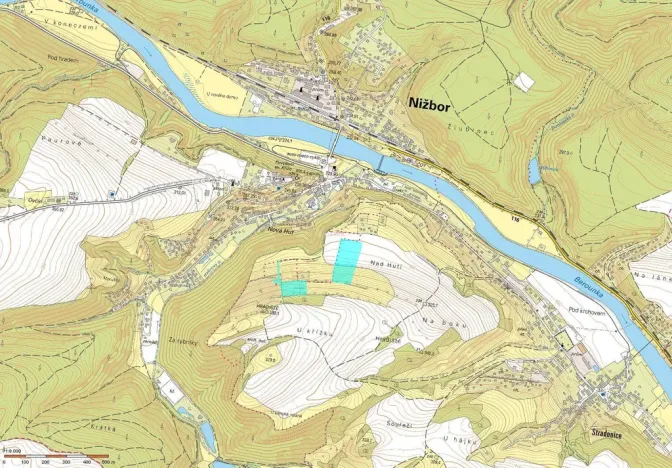 Prodej louky, Nižbor - Stradonice, 30487 m2