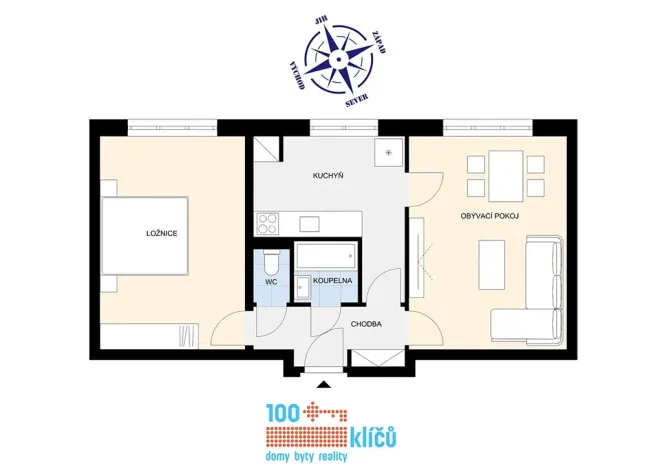 Prodej bytu 2+1, Praha - Záběhlice, Malovická, 54 m2