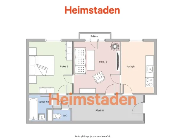 Pronájem bytu 2+1, Ostrava - Poruba, Opletalova, 55 m2