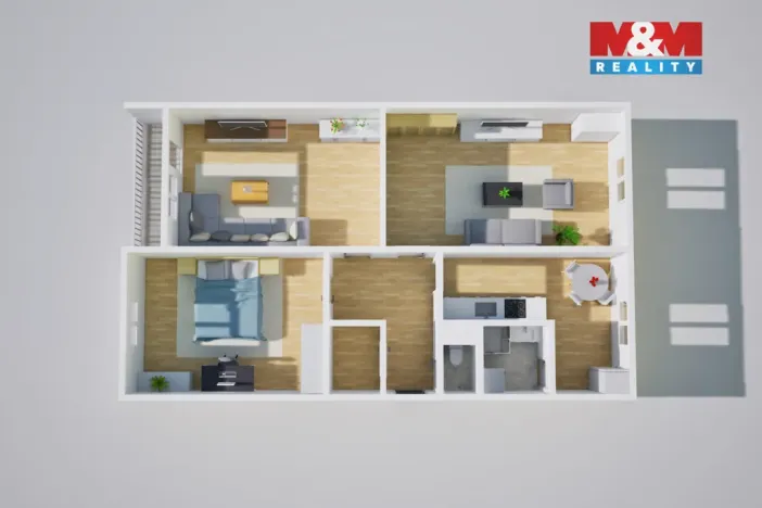 Prodej bytu 3+1, Teplice - Trnovany, Antala Staška, 81 m2