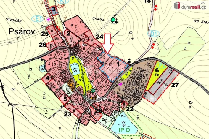 Prodej pozemku pro bydlení, Psárov, 1025 m2