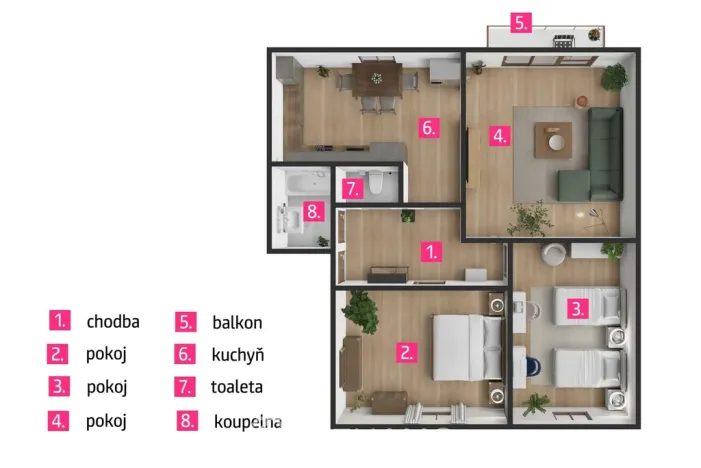 Prodej bytu 3+1, Tavíkovice, 90 m2