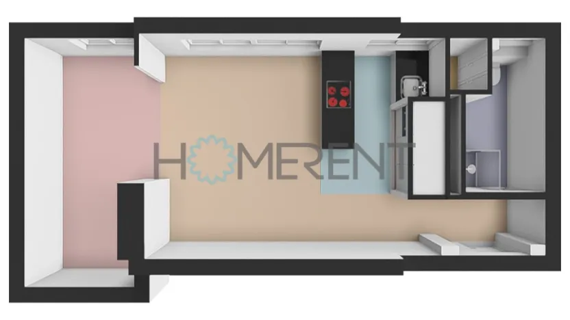 Pronájem bytu 2+kk, Praha - Krč, Krchlebská, 38 m2