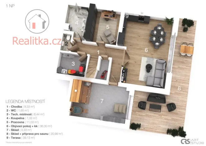 Prodej rodinného domu, Ondřejov, Pod Oborou, 232 m2