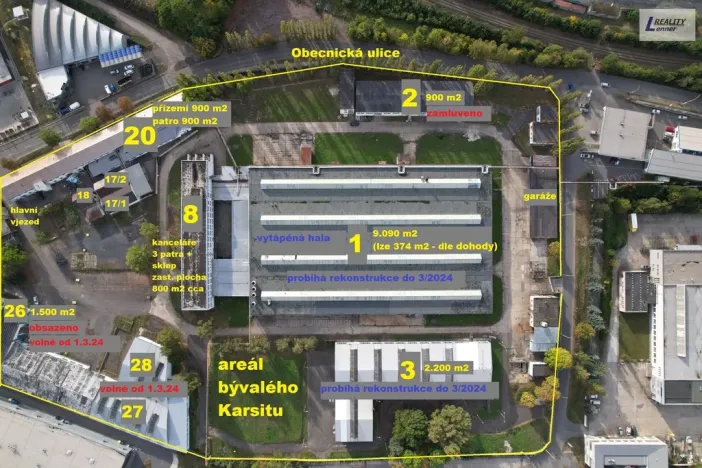 Pronájem výrobních prostor, Příbram - Příbram I, Obecnická, 2200 m2