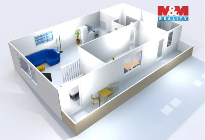 Prodej bytu 2+kk, Praha - Braník, Na výspě, 65 m2