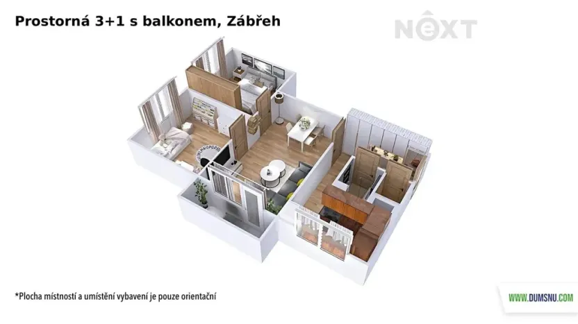 Pronájem bytu 3+1, Zábřeh, Křížkovského, 62 m2