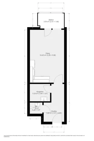 Pronájem bytu 1+kk, Brno, Komárovská, 29 m2
