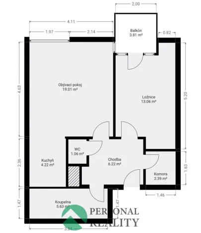 Prodej bytu 2+kk, Kladno, Generála Selnera, 55 m2