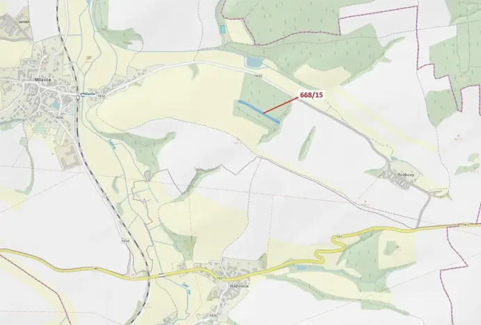 Dražba lesa, Milavče, 4689 m2