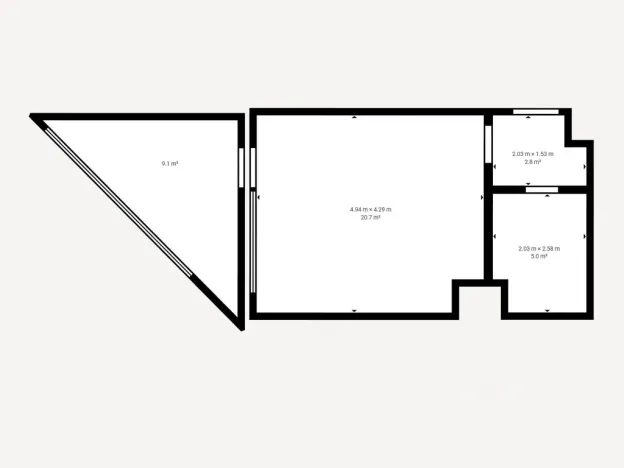 Pronájem bytu 1+kk, Praha, Modenská, 28 m2