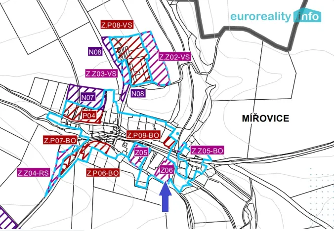 Prodej pozemku pro bydlení, Ves Touškov - Mířovice, 1201 m2