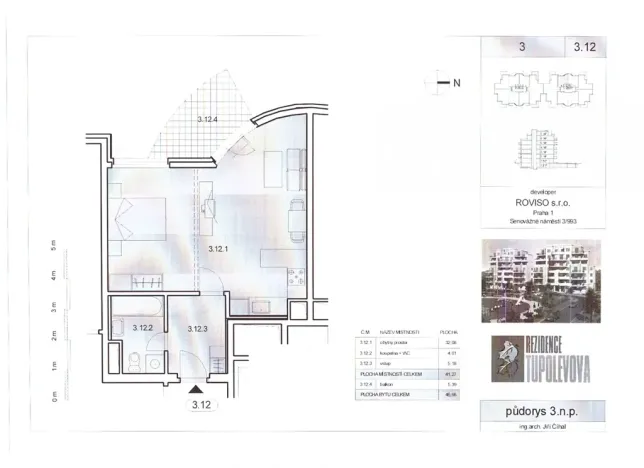Prodej bytu 2+kk, Praha - Letňany, Tupolevova, 41 m2