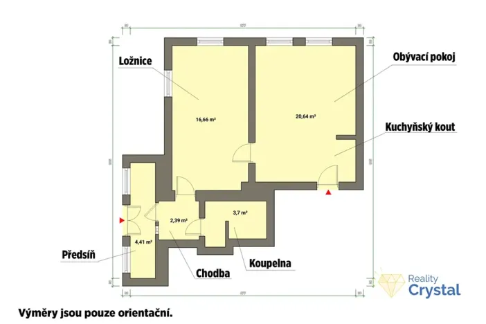 Pronájem bytu 2+kk, Mariánské Lázně, Karlovarská, 47 m2