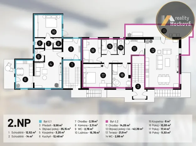 Pronájem bytu 4+kk, Jesenice, Do Potočin, 127 m2