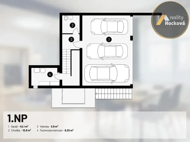 Pronájem bytu 4+kk, Jesenice, Do Potočin, 127 m2