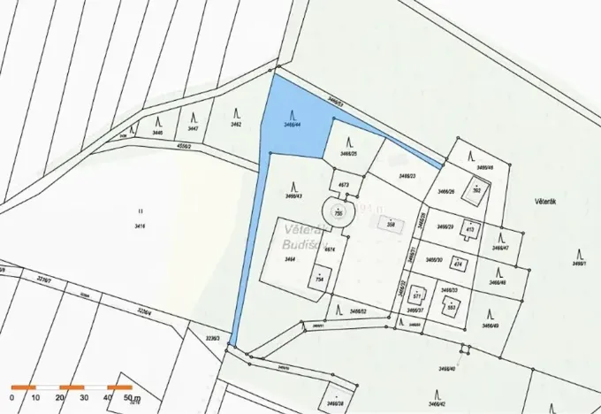 Prodej lesa, Budišov, 1061 m2