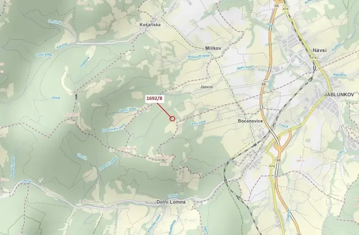 Dražba lesa, Návsí, 409 m2