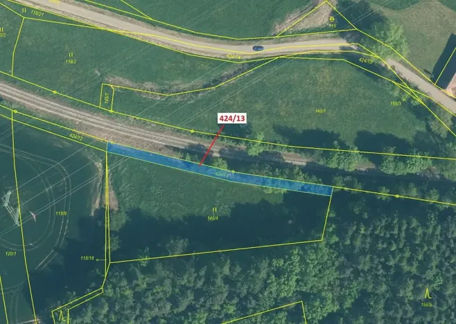 Dražba pozemku, Nerestce, 392 m2