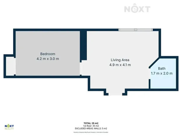 Pronájem bytu 1+1, Jilemnice, Čsl. Legií, 35 m2