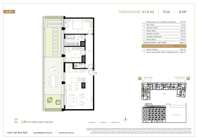Prodej bytu 3+kk, Praha - Holešovice, V háji, 92 m2