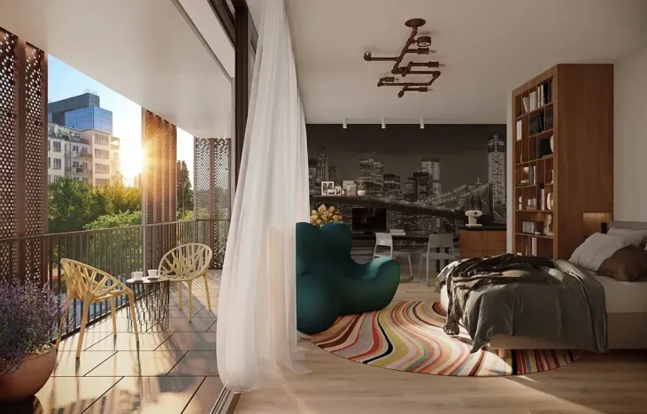 Prodej bytu 1+kk, Praha - Holešovice, V háji, 41 m2