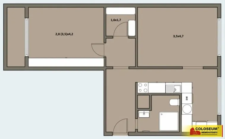 Pronájem bytu 2+1, Blansko, 61 m2