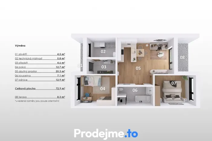 Prodej rodinného domu, Hevlín, 73 m2