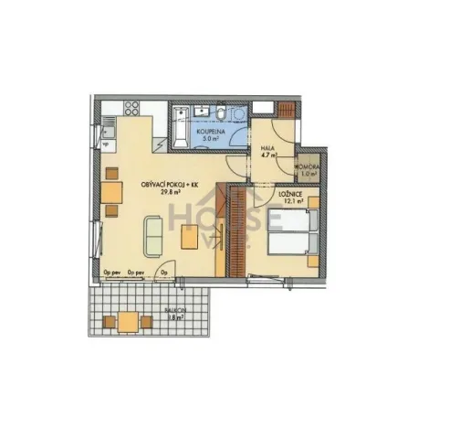 Prodej bytu 2+kk, Praha - Prosek, Nad Krocínkou, 55 m2