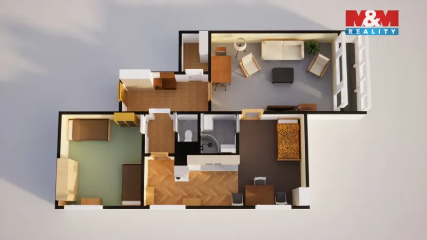 Prodej bytu 2+1, Tanvald, Sportovní, 57 m2