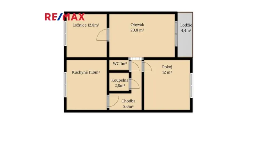 Prodej bytu 3+1, Stráž pod Ralskem, Máchova, 70 m2