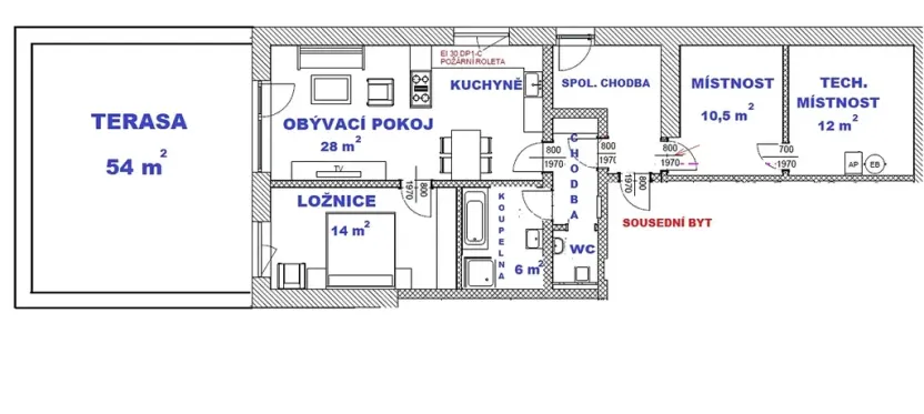 Pronájem bytu 2+kk, Luhačovice, Masarykova, 76 m2