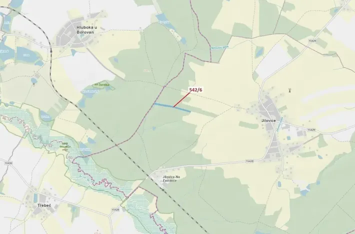 Dražba lesa, Jílovice, 13375 m2