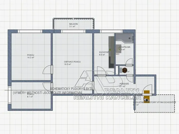 Prodej bytu 3+1, České Budějovice, L. M. Pařízka, 61 m2