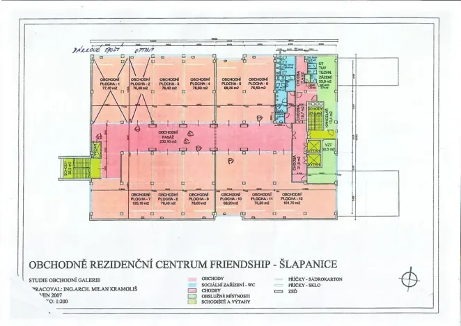 Pronájem kanceláře, Šlapanice, Nádražní, 76 m2