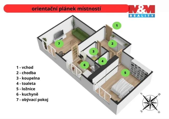 Prodej bytu 2+1, Jaroměř - Josefov, Novoměstská, 54 m2