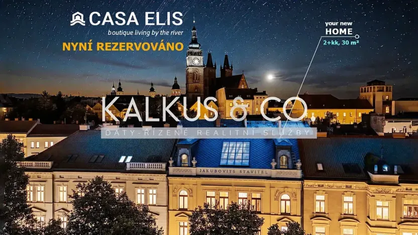 Pronájem bytu 2+kk, Hradec Králové, Eliščino nábřeží, 30 m2