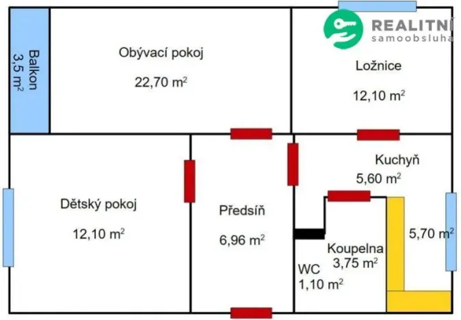 Prodej bytu 3+1, Tanvald, Radniční, 74 m2
