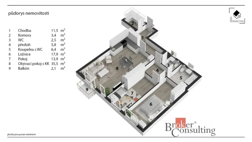Prodej bytu 3+kk, Hradec Králové, 103 m2