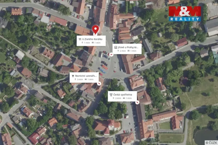 Pronájem restaurace, Jílové u Prahy, Masarykovo náměstí, 68 m2