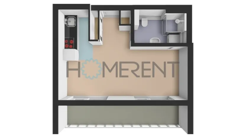 Pronájem bytu 1+kk, Praha - Smíchov, Plzeňská, 31 m2