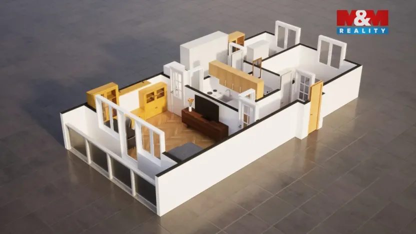 Prodej bytu 3+1, Ústí nad Labem - Ústí nad Labem-centrum, Velká Hradební, 52 m2