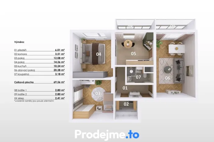 Prodej bytu 3+1, Mokrá-Horákov - Mokrá, 70 m2